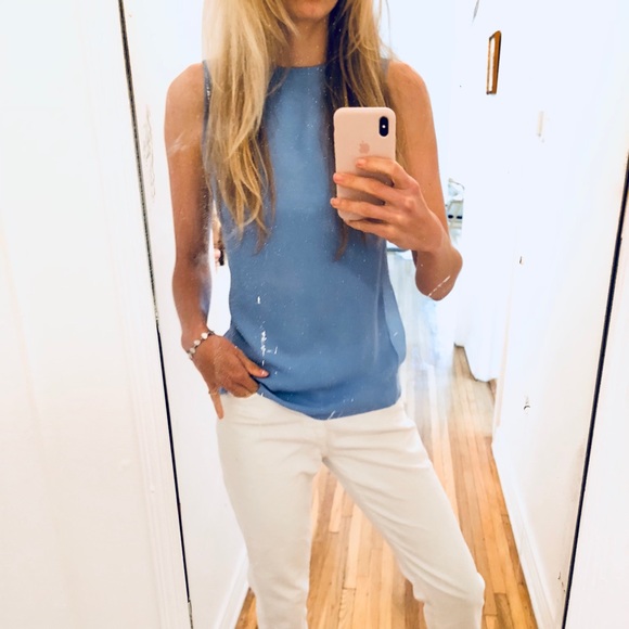 MONIKA CHIANG SILK BLOUSE XS // chain drape back! - Picture 2 of 8